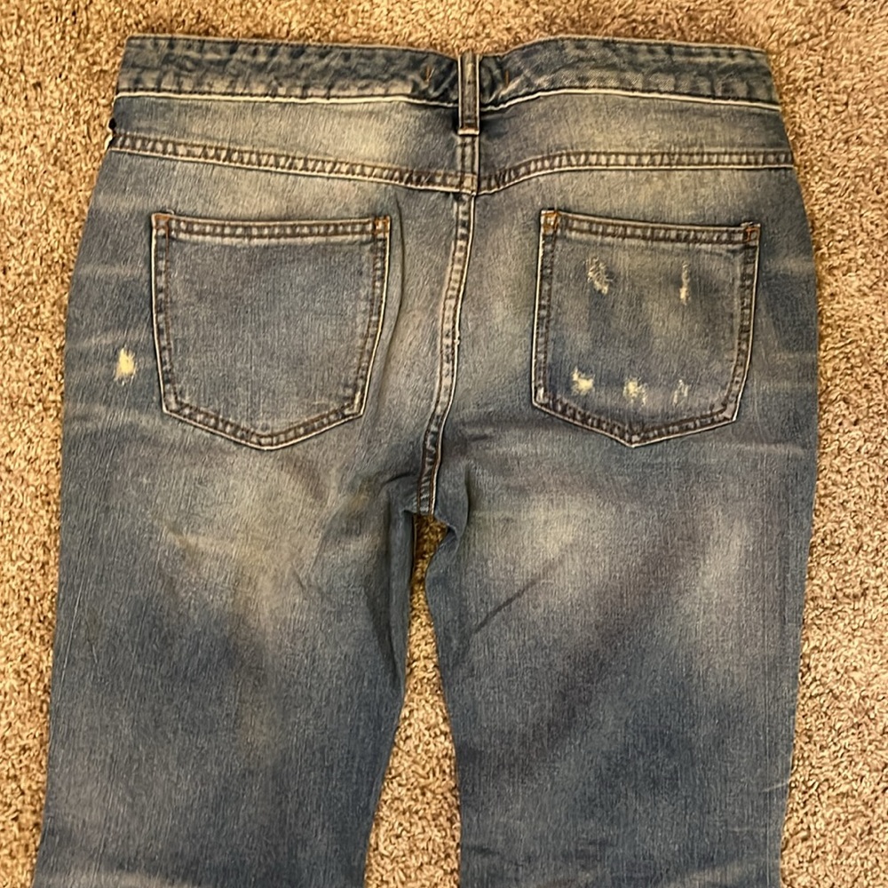 Free people patchwork flare distressed jeans 30 - image 12